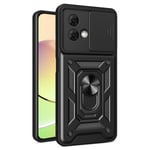 SKALO Motorola Moto G84 5G Armor Hybrid Magnetring Kameraslider - Svart Svart
