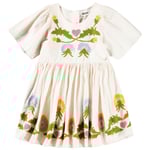 Molo Carlin Short-Sleeved Dress Dandelion Border | Beige | 146/152 cm