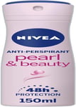 NIVEA Pearl & Beauty Anti-Perspirant Deodorant Spray (150Ml), Women'S Deodorant 