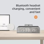(Z) Digital Alarm Clock With Wireless Charging Multifunctional Non Slip