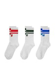 New Balance Unisex Essentials Line Midcalf Crew Socks 3pk, White, Size S, Men