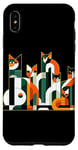 Coque pour iPhone XS Max Geometric Cat Family Art