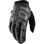 100% Brisker Cold Weather Gloves - Heather Grey / Large