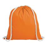 eBuyGB Cotton Drawstring Rucksack Children's Backpack, 2.7 L, Orange