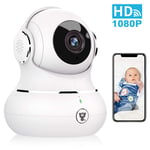 Wifi Camera, Littlelf 1080P Baby Monitor, WIFI IP Camera with 2-Way Audio, Manual Night Vision, Auto Tracking & Motion Detection, Multiple Video View for Baby/Elder/Pet, Work with Alexa