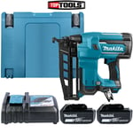 Makita DBN600RTJ 18V LXT Finishing Nailer + 2 x 5.0Ah Batteries, Charger & Case