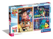 Clementoni- Supercolor Disney Toy Story 4-3 x 48 pièces- Puzzle Enfant- 25242