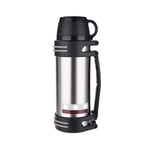 Hangrow Thermo Bottle 2 L, Vacuum Insulated Flask for Hot Drinks + Coffee Cup Lid, Large Capacity Water Bottle, Stainless Steel Travel Flask Thermal Flask Drink Flasks Food Soup Flask