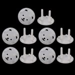 KERDEJAR Safety Plug Protector,10pcs EU Stand Power Socket Cover 2 hole Electrical Outlet Baby Child Safety Electric Shock Proof Plugs Protector
