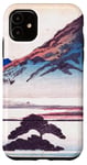 Coque pour iPhone 11 Paysage de montagne Fuji Vintage Japanese Ukiyo-e Woodblock