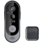 Gotrays - Sonnette sans fil avec caméra 1080p, interphone vidéo wifi intérieur, audio bidirectionnel, carte sd et stockage en nuage, étanche ip66,