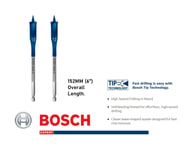 Bosch Expert Flat Bit SelfCut Speed Wood Drill Bits 13mm  1 Pair