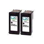 2 Black Ink Cartridge Fit For HP C4500 C4524 C4540 C5275 C4580 350XL