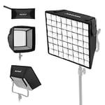 NEEWER 31 × 29cm Softbox Diffuseur Pliable avec Grille et Sac pour NEEWER NL660/SNL660/RGB660/SNL530 Panneau d'Éclairage Vidéo LED, Idéal pour Photo Vidéo, Studio, Portrait, Photographie