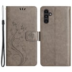 Samsung Galaxy A25 Mobilfodral med fjärilar, Grå