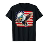 Dabbing Bald Eagle USA 4th Of July Patriotic American Flag T-Shirt