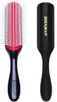 Denman Curly Hair Brush D4 (Black & Red) 9 Row Styling Brush for Styling, Smoot