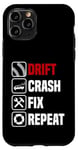 Coque pour iPhone 11 Pro Dérive crash réparation répétition drôle tuning voiture