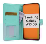 Flower Standcase Wallet Samsung Galaxy A53 5G (A536B) (Aqua)