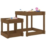 Sand Tables Sandpit and Water Table 2 pcs Honey Brown Solid Wood Pine vidaXL