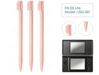 3 x Pink Stylus for DS Lite Nintendo/NDSL/DSL Plastic Replacement Parts Pen 