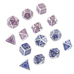 New 7pcs Polyhedral Dice Colorful Gear Metal High Balance Board Game Polyhedral