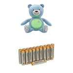 Chicco - Ourson Projecteur Baby Bear - Bleu - Peluche Musicale - 3 effets lumineux avec les batteries Amazon Basics