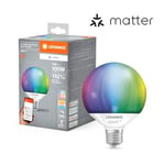 LEDVANCE SMART+ MATT LED lampe, compatible avec Google, Alexa, Apple, White Frost Optics, 14W, 1521LM, E27, Color Light & White Light, avec Vocal Control, jusqu'à 20 000 HRs, 4-Pack