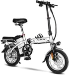 LAMTON Electric bicycle Folding Electric Bike Portable And Easy To Store In Caravan Motor Home Short Charge With Removable Lithium-Ion Battery And 240W Brushless Silent Motor E-Bike For Adult