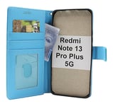 New Standcase Wallet Xiaomi Redmi Note 13 Pro+ 5G (Ljusblå)
