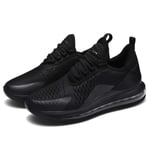 Mens Women Air Cushioned Running Shoes Trainers Lightweight Outdoor Sports Shoes Athletic Gym Fitness Walking Run Jogging Walking Casual Sneakers, B07 Black, 11