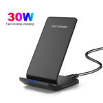 UK 30W Fast Wireless Charger Dock Charging Station For Samsung iPhone Android