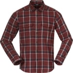 Bergans Men's Tovdal Shirt Amarone Red/Dark Shadow Grey Check XL, Amarone Red/Dark Shadow Grey Check