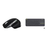 Logitech MX Master 3S for Mac - Wireless Bluetooth Mouse with Ultra-fast Scrolling, Ergo, 8K DPI & K400 Plus Wireless Touch TV Keyboard With Easy Media Control and Built-in Touchpad