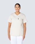 Almedahls Khaki/Hvit V-bluse Dame Beige. S