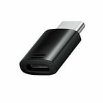 Mini Micro USB to USB Type C Adapter Compatible With Type-C Devices - Black