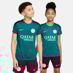 Paris Saint-Germain Tränings T-Shirt Dri-FIT Strike - Teal/Bordeaux/Orange Barn - Nike, storlek XS: 122-128 cm
