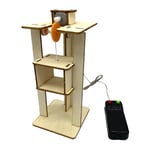 Pedagogiska leksaker Diy Barn Hiss Leksak Pedagogisk Diy Hiss Leksak Hiss Pedagogisk Barn Leksak 3d Byggklossar Kits Beige 18.5x10cm