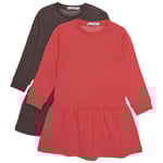 Minymo 2-pack Sweatdress Tomato Puree | Röd | 86 cm