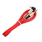 Cable - 3.5 mm Jack 1M AUX Audio Cable Male to Male Cable Gold Plug line Cord Spring Audio Cable For Phone Car Speaker Headphone - Red