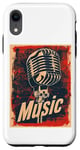 Coque pour iPhone XR Microphone chanteur vintage rétro chanteur