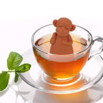 2pcs Food-Grade Cute Tea Filter Silicone Cute Cartoon Monkey Loose Tea Strainer Infuser Filter Tea Accessory Reusable Tea Ball Filter for More Enjoyable Tea Times with Friends and Family