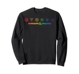 Dungeons & Dragons Dice Rainbow Gradient Sweatshirt
