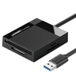 Ugreen USB 3.0 SD/Micro SD/CF/MS Minneskort Läsare - Svart - TheMobileStore Lagrings Media