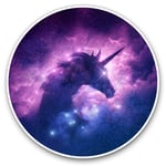 2 x Heart Stickers 10 cm - Unicorn Nebula Purple Star Fun Decals for Laptops,Tablets,Luggage,Scrap Booking,Fridges #14344