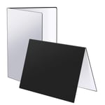 Neewer Light Reflector - 17x12Inches/43x30CM Cardboard Folding Reflector 3-in-1 Reflective Board for Still Life, Jewelry, Cosmetics, Food, Product Photography and Video Shooting (Black/White/Silver)
