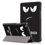TABLETCOVERS.DK Huawei MediaPad M5 Lite 8 Læder Cover m. Folde & Standerfunktion - Sur Smiley "Don't Touch Me"