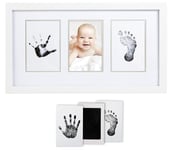 Pearhead Babyprints Photo Keepsake Frame. Newborn Handprint And Footprint Kit, Baby Nursery Wall Picture Frame, Gift For New And Expecting Parents, White