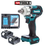 Makita DTW300 18V 1/2" Brushless Impact Wrench With 2 x 5Ah Batteries & Charger
