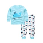 Baby Cotton Clothes Set Long Sleeve Print Sweatshirt Tops+pants Dolphin 4t